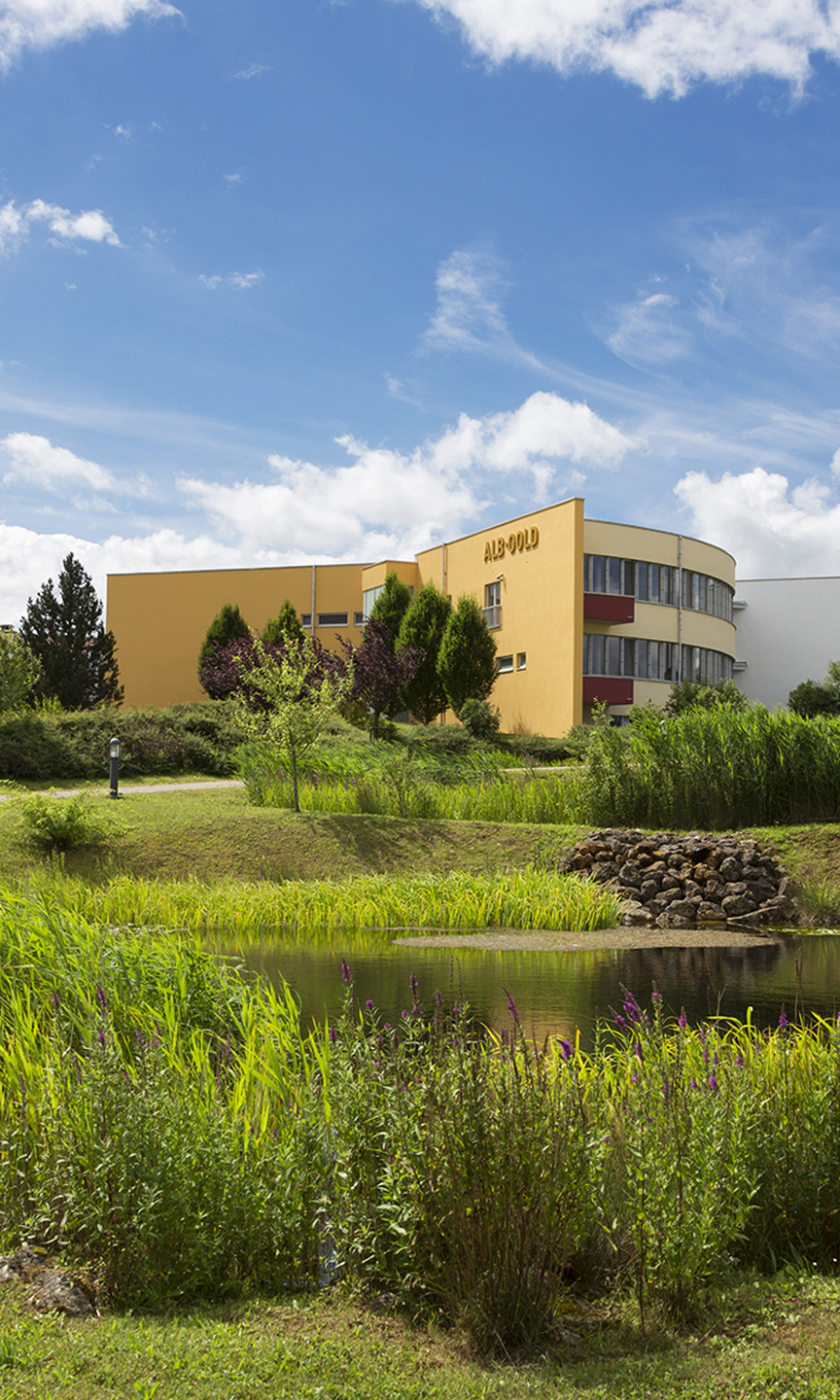 Orangenes Haus, Kundenzentrum Alb-Gold Teigwaren