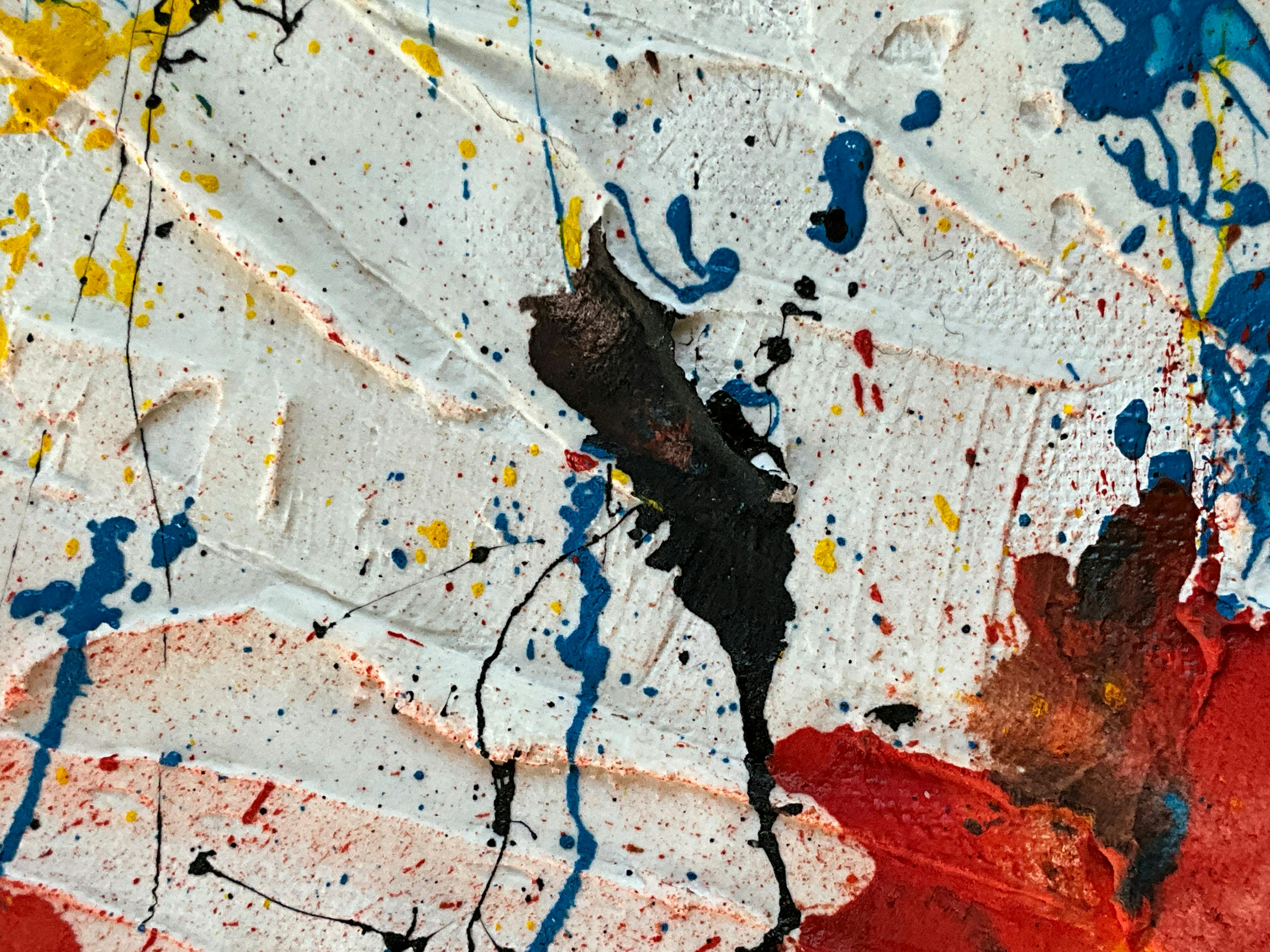 Abstraktes Kunstwerk an Pollock angelehnt