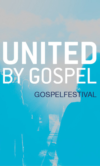 Plakat zu United by Gospel mit Schriftzug.