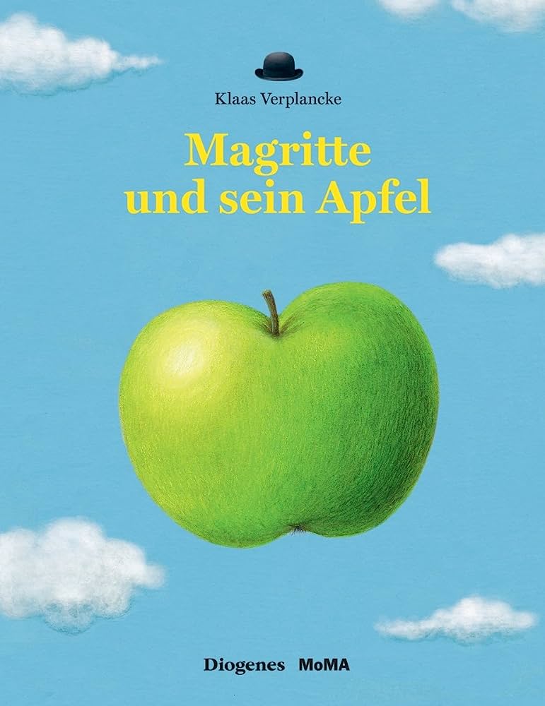 Das Bilderbuchcover zeigt einen Apfel am Himmel