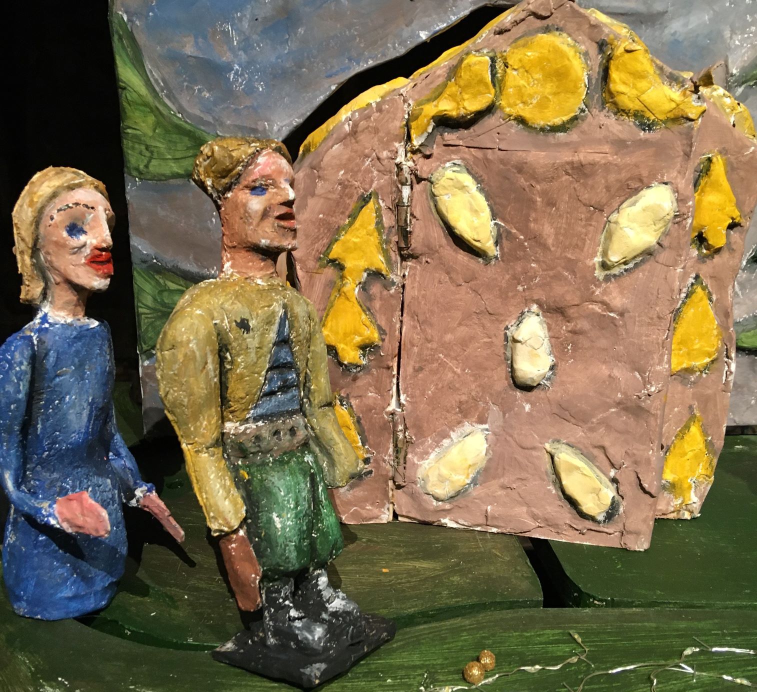 Holzfiguren Hänsel und Gretel