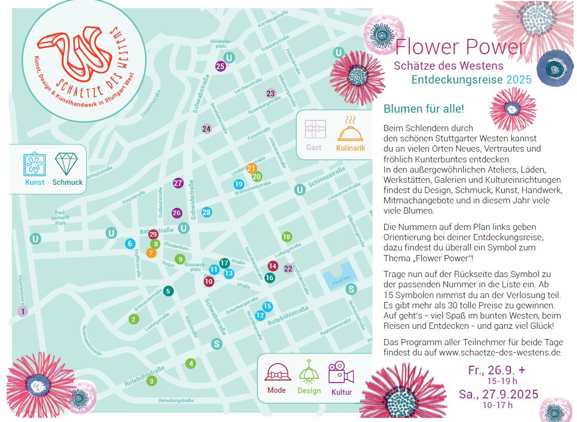 Karte mit allen Teilnehmern der Entdeckungstour